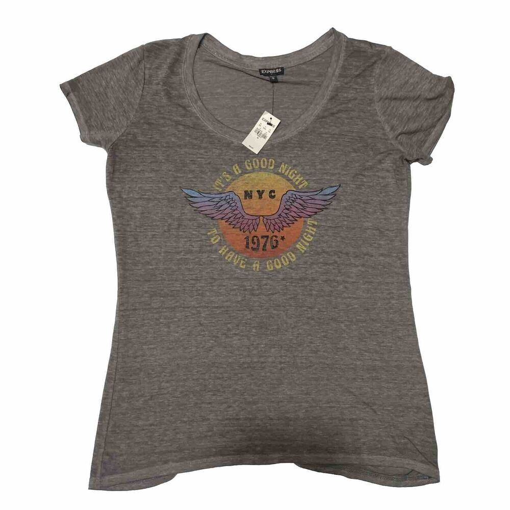 Express It’s A Good Night To Have A Good Night NYC 1976 T Shirt Women’s Size‎ M